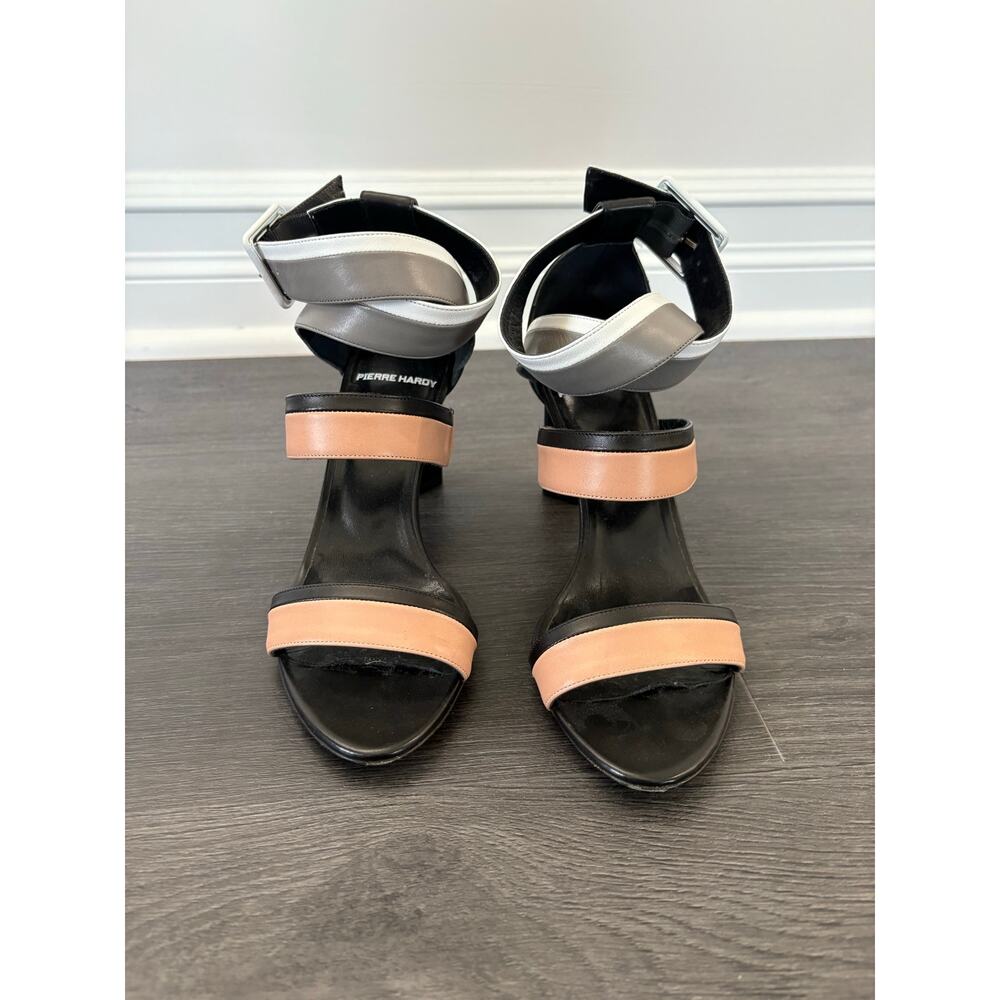 Pierre Hardy Black Leather Heels Size 38 - Picture 2 of 9